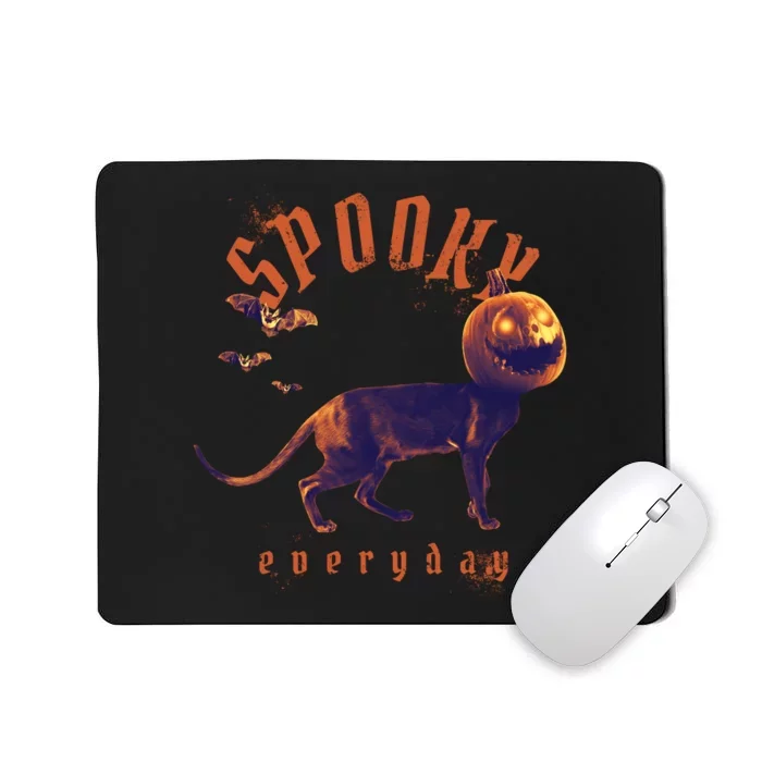 Spooky Pumpkin Head Dog Funny Halloween Mousepad