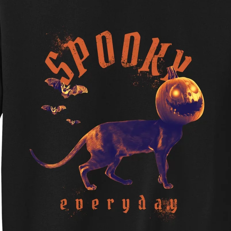 Spooky Pumpkin Head Dog Funny Halloween Tall Sweatshirt