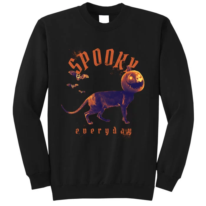 Spooky Pumpkin Head Dog Funny Halloween Tall Sweatshirt