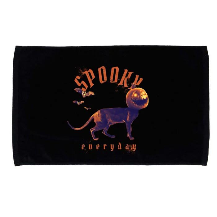 Spooky Pumpkin Head Dog Funny Halloween Microfiber Hand Towel