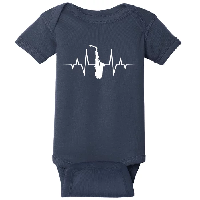 Saxophone Player Heartbeat Saxophone Player Baby Bodysuit