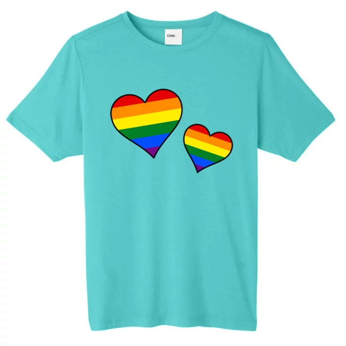 Subtle Pride Hearts Pride Month Lgbtq Queer Ally Love Gift ChromaSoft Performance T-Shirt