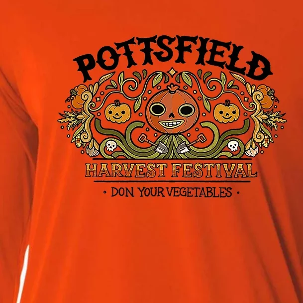 Spooky Pottsfield Harvest Festival Pumpkin Vibes Halloween Great Gift Cooling Performance Long Sleeve Crew