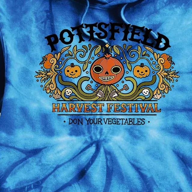 Spooky Pottsfield Harvest Festival Pumpkin Vibes Halloween Great Gift Tie Dye Hoodie