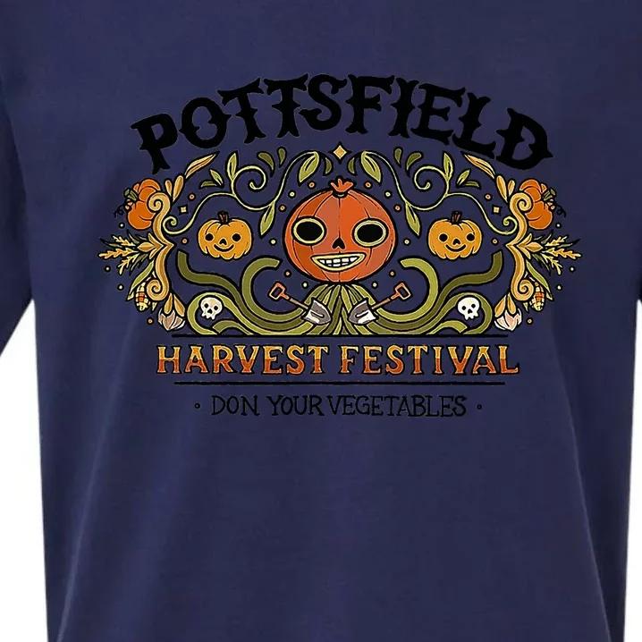 Spooky Pottsfield Harvest Festival Pumpkin Vibes Halloween Great Gift Sueded Cloud Jersey T-Shirt