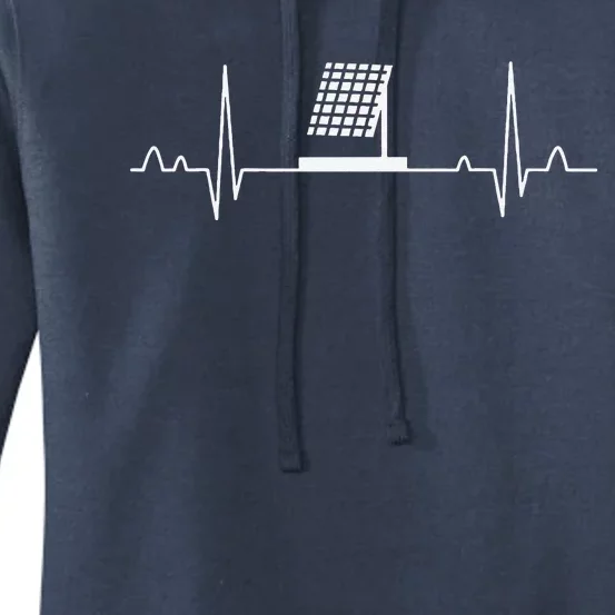 Solar Panel Heartbeat Outfit Global Warming Gift Earth Day Women's Pullover Hoodie