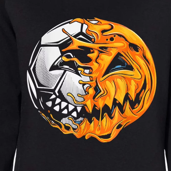 Soccer Player Halloween Pumpkin Skeleton Hallows' Day Womens California Wash Sweatshirt