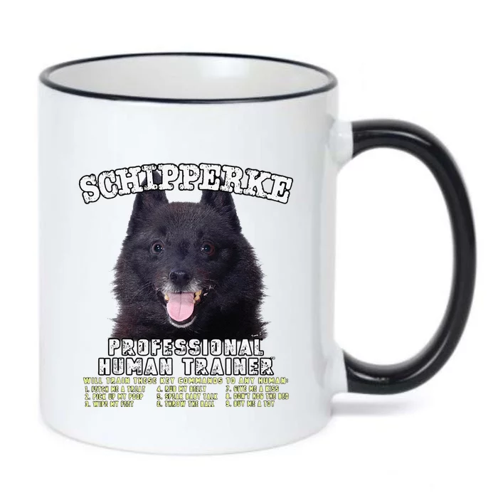 Schipperke Professional Human Trainer Cute Dog Black Color Changing Mug