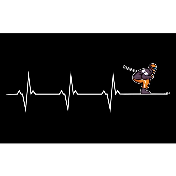 Skiing Pulse Heartbeat Freestyle Skier Winter Sports Lover Gift Bumper Sticker