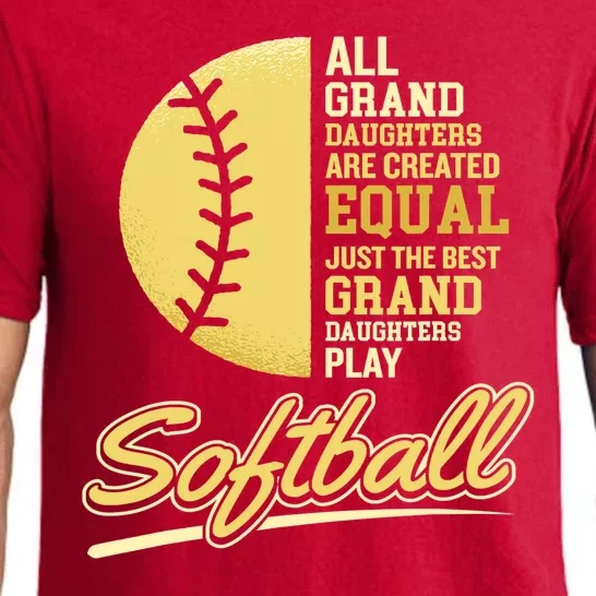 Softball Pitcher Hitter Catcher My Granddaughter Plays Softball Design For Grand Pajama Set