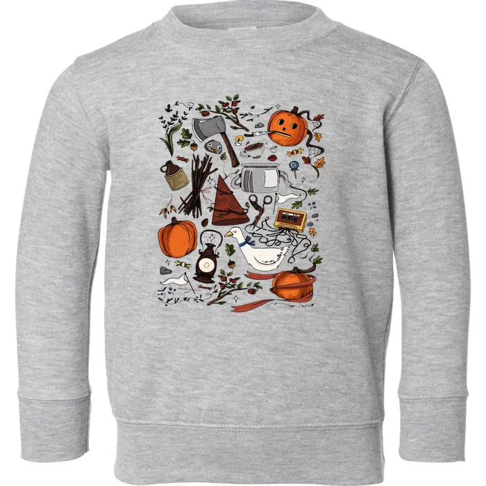 Spooky Pottsfield Harvest Festival Pumpkin Vibes Halloween Toddler Sweatshirt