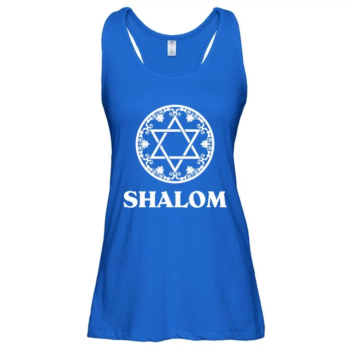 Shalom Peace Hebrew Greeting Jewish Star Of David Israel Ladies Essential Flowy Tank