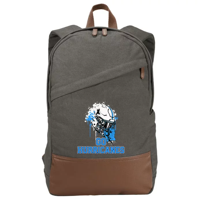 South Plaquemines Hurricanes Rising Helmet Go! Cotton Canvas Backpack