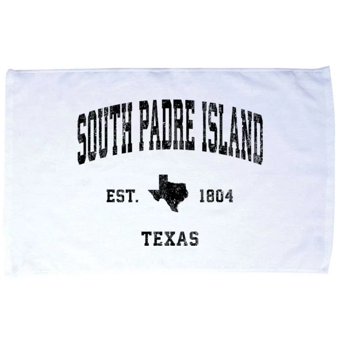 South Padre Island Texas Tx Vintage Established Athletic Sports Microfiber Hand Towel