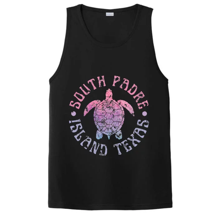 South Padre Island Texas Sea Turtle Beach Ocean Cute Performance Tank