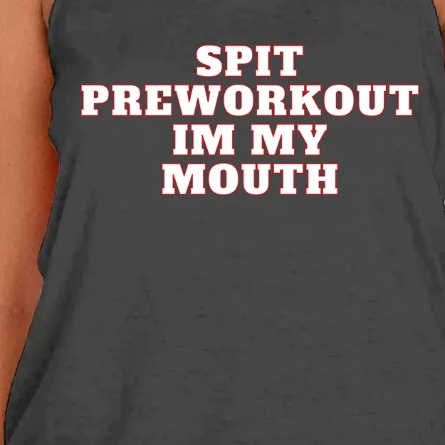 Spit Preworkout Im My Mouth Women's Knotted Racerback Tank