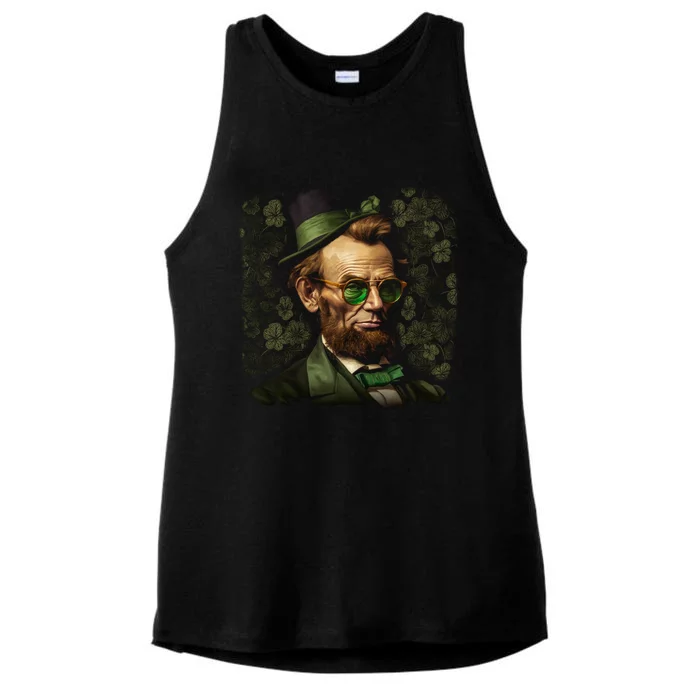 St. Patrick Irish Abraham Lincoln Ladies Tri-Blend Wicking Tank