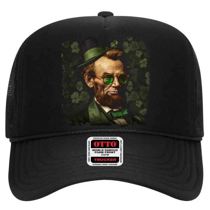 St. Patrick Irish Abraham Lincoln High Crown Mesh Trucker Hat