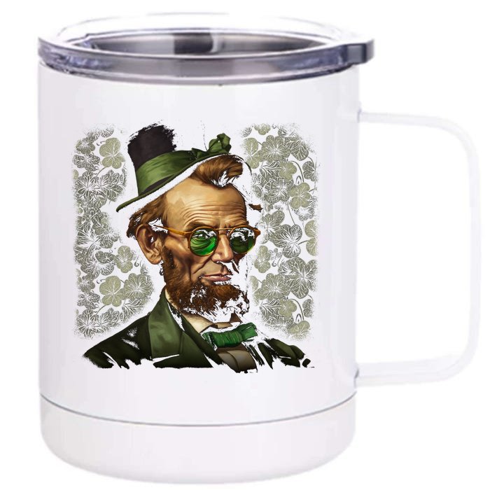 St. Patrick Irish Abraham Lincoln Front & Back 12oz Stainless Steel Tumbler Cup