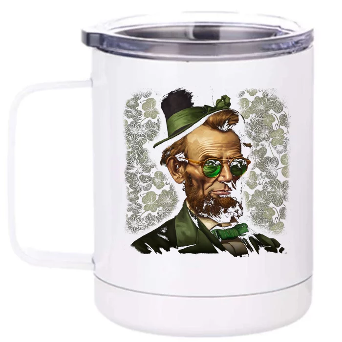 St. Patrick Irish Abraham Lincoln Front & Back 12oz Stainless Steel Tumbler Cup