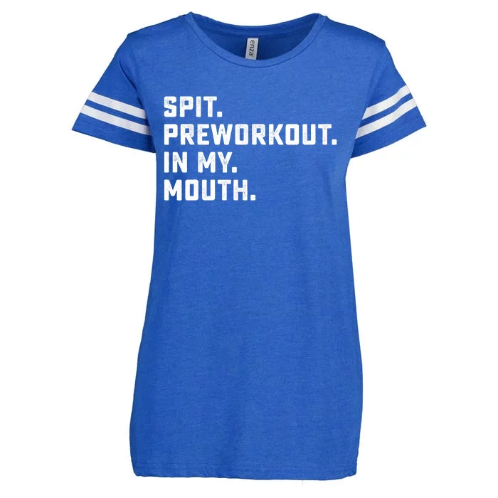 Spit Preworkout In My Mouth Retro Vintage Enza Ladies Jersey Football T-Shirt