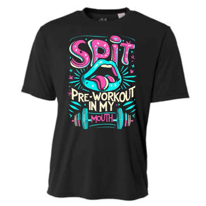 Spit Preworkout In My Mouth Gym Cooling Performance Crew T-Shirt