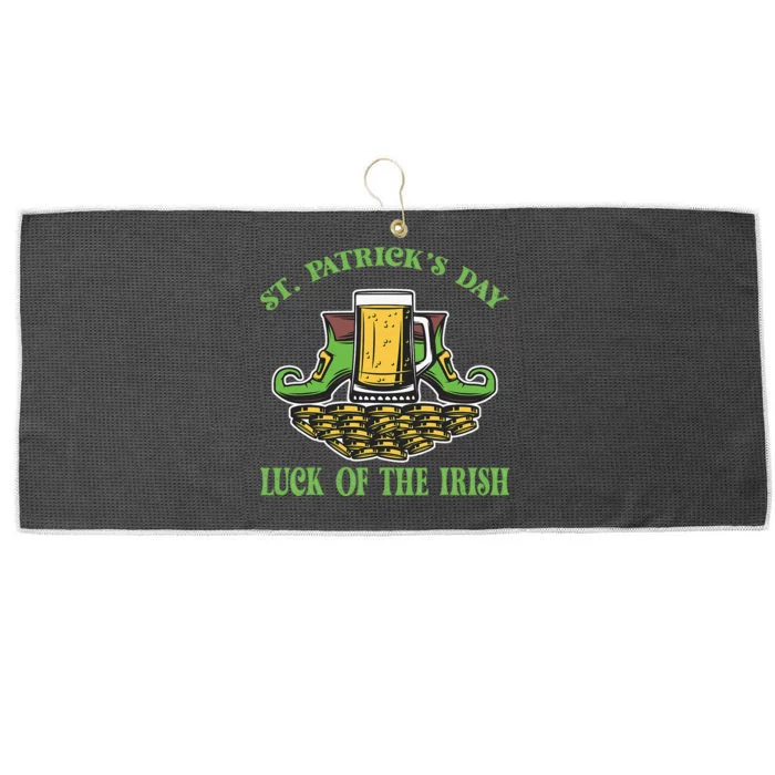 St Paddys Irish Luck of the Irish St. Patrick's Day Large Microfiber Waffle Golf Towel