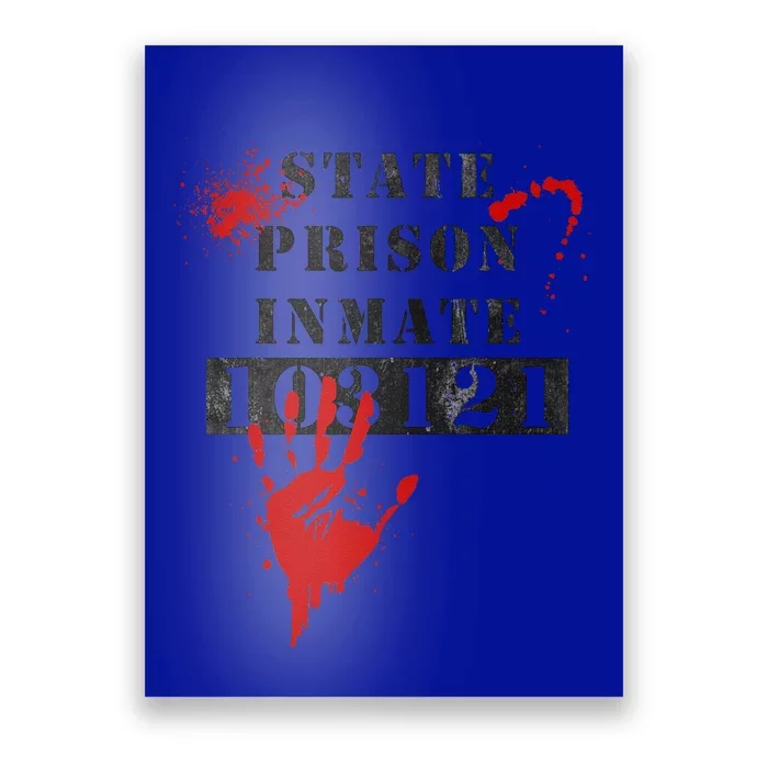 State Prison Inmate Bloody Vintage 103121 Halloween Costume Poster