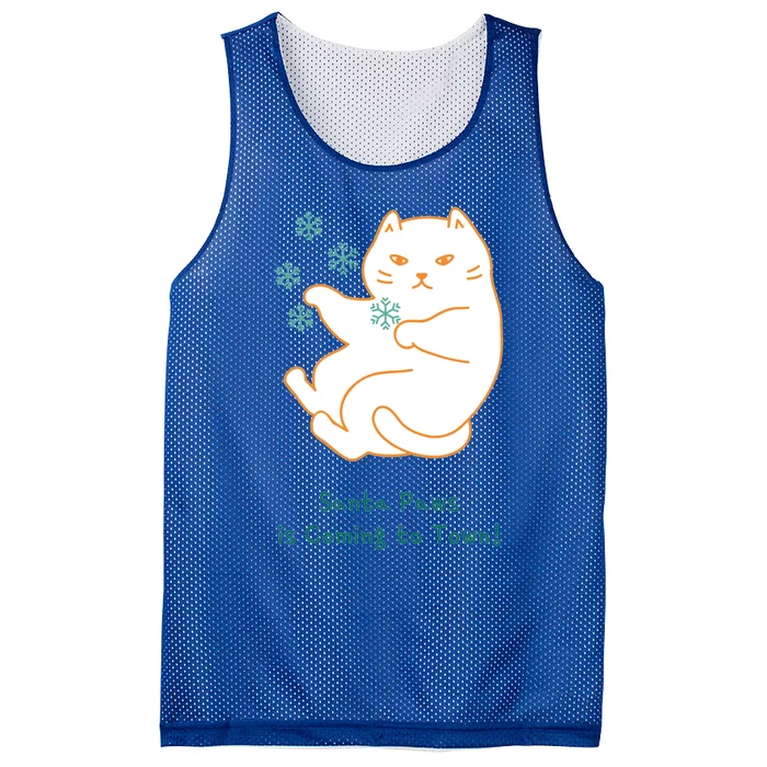 Santa Paws Is Coming To Town Great Gift Mesh Reversible Basketball Jersey Tank