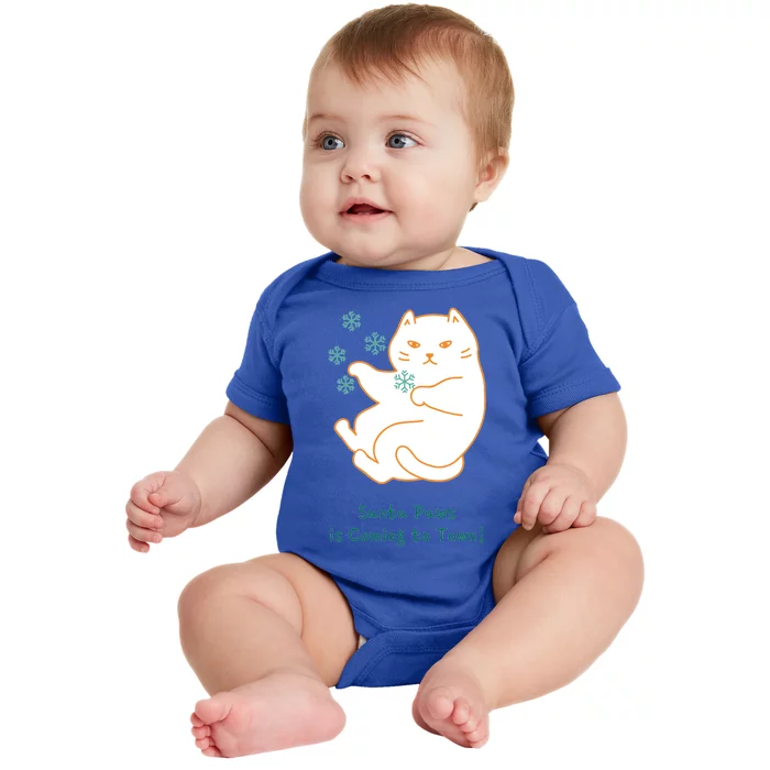 Santa Paws Is Coming To Town Great Gift Baby Bodysuit