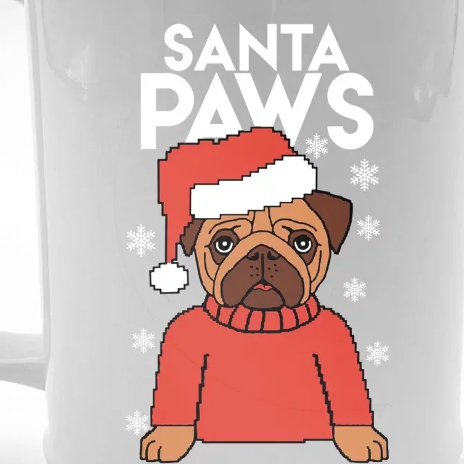 Santa Paws Is Coming To Town Cute Gift Front & Back Beer Stein