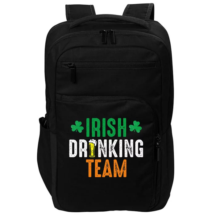 St Patrick's Irish Beer Drinking Team Ireland Flag Clover Impact Tech Backpack