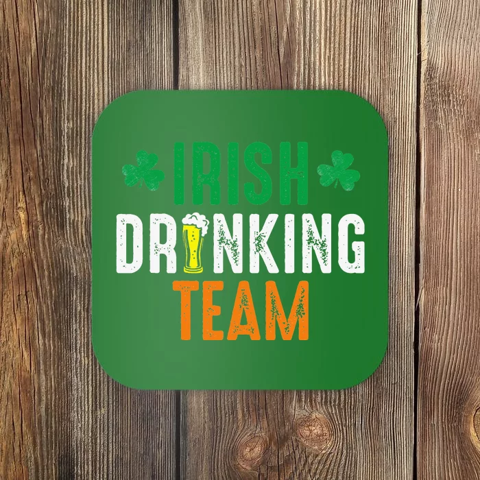 St Patrick's Irish Beer Drinking Team Ireland Flag Clover Coaster