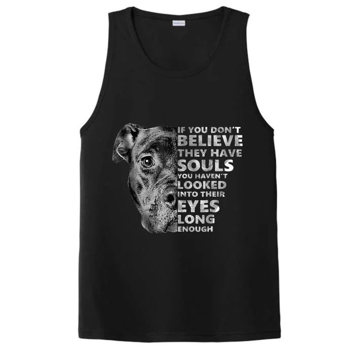 Soul Pitbull I Love Pitbull Dog Lover Performance Tank