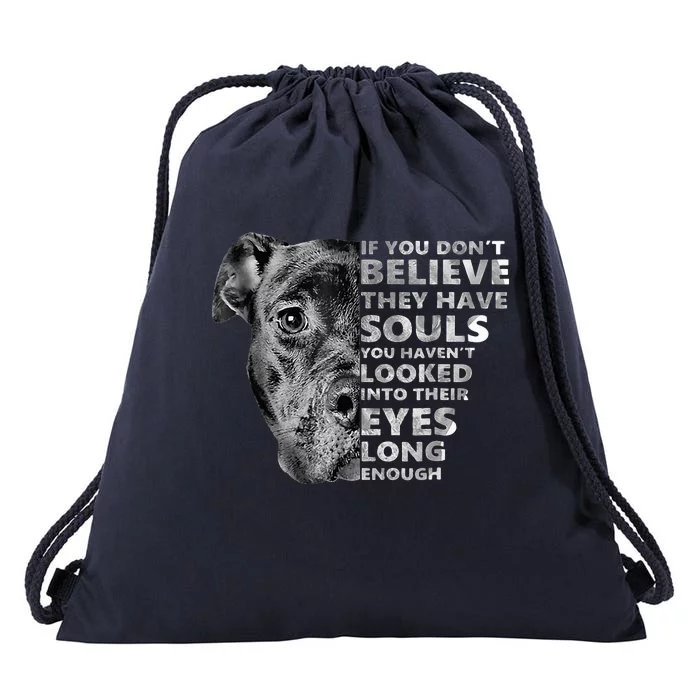 Soul Pitbull I Love Pitbull Dog Lover Drawstring Bag