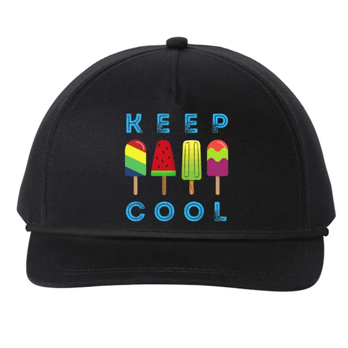 Summer Popsicle Ice Popsicle Lolly Cool Snapback Five-Panel Rope Hat