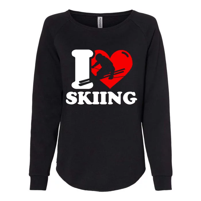 Ski Presents I Love Skiing T Funny Ski Lover Gift Womens California Wash Sweatshirt