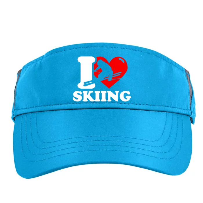 Ski Presents I Love Skiing T Funny Ski Lover Gift Adult Drive Performance Visor