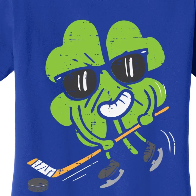 Shamrock Playing Ice Hockey St Patricks Day Cute Gift Women's T-Shirt