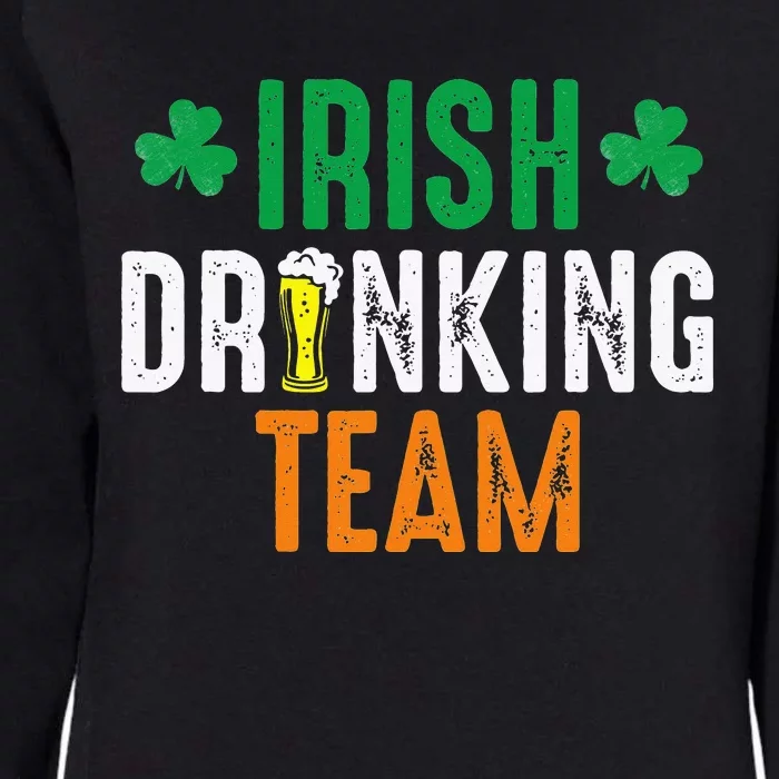 St Patrick's Irish Beer Drinking Team Ireland Flag Clover Womens California Wash Sweatshirt