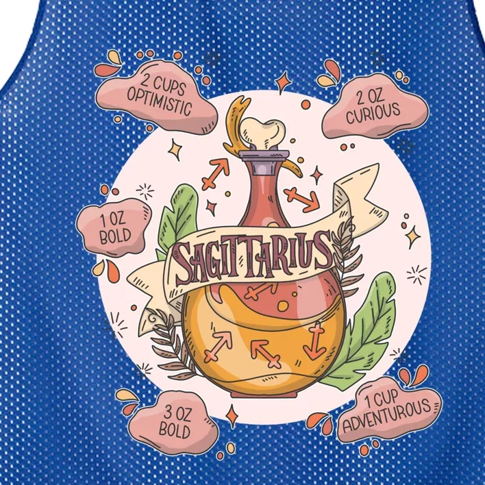 Sagittarius Potion Ingredients Funny Magical Astrology Gift Mesh Reversible Basketball Jersey Tank