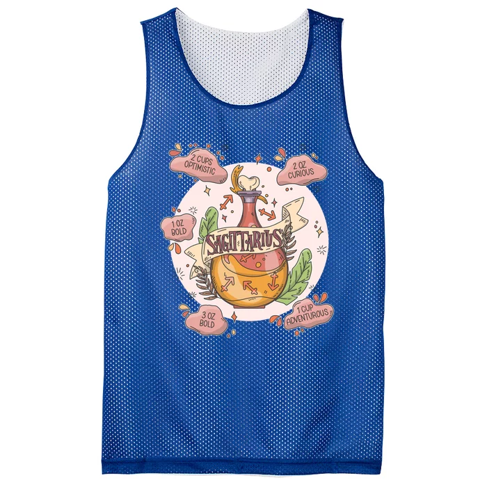 Sagittarius Potion Ingredients Funny Magical Astrology Gift Mesh Reversible Basketball Jersey Tank