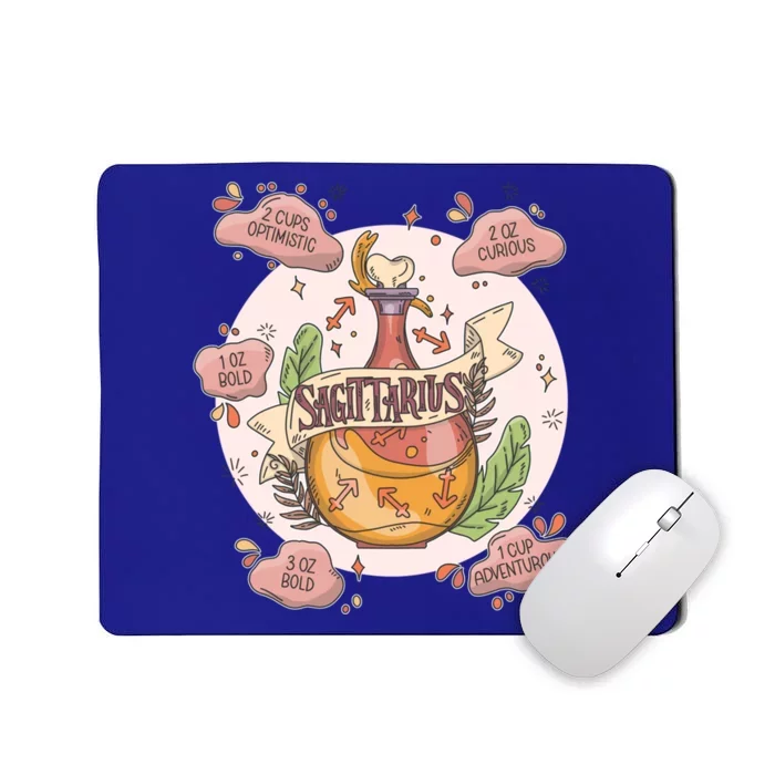 Sagittarius Potion Ingredients Funny Magical Astrology Gift Mousepad