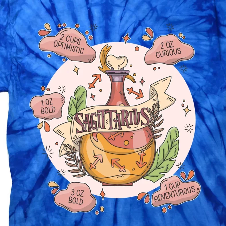 Sagittarius Potion Ingredients Funny Magical Astrology Gift Tie-Dye T-Shirt