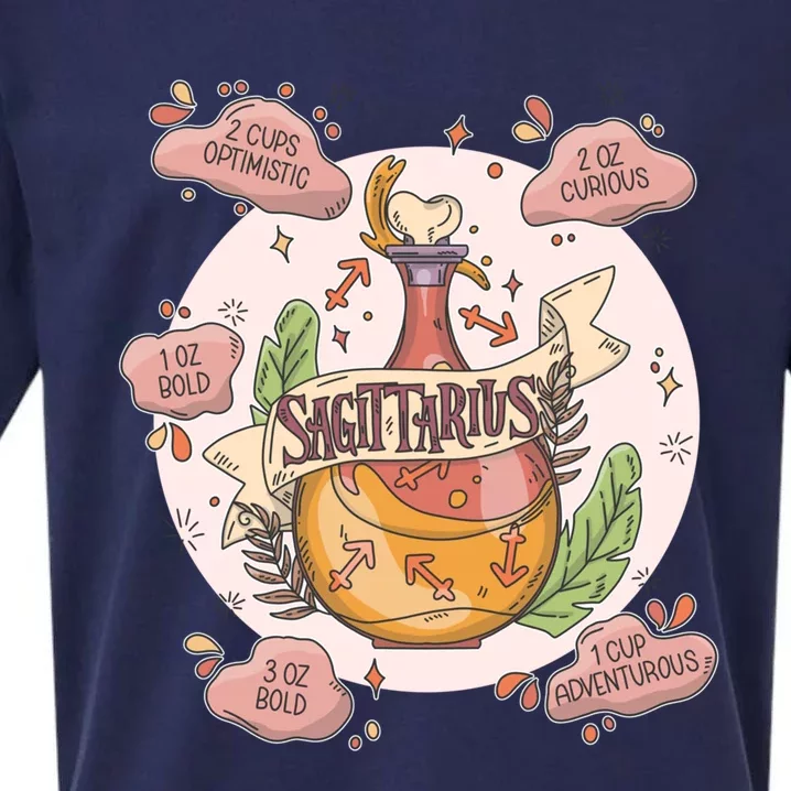 Sagittarius Potion Ingredients Funny Magical Astrology Gift Sueded Cloud Jersey T-Shirt