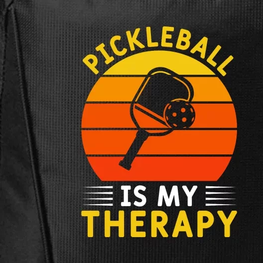 Sunset Pickleball Is My Therapy Paddles Sport Gift Pickleball Team City Backpack