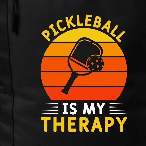 Sunset Pickleball Is My Therapy Paddles Sport Gift Pickleball Team Daily Commute Backpack