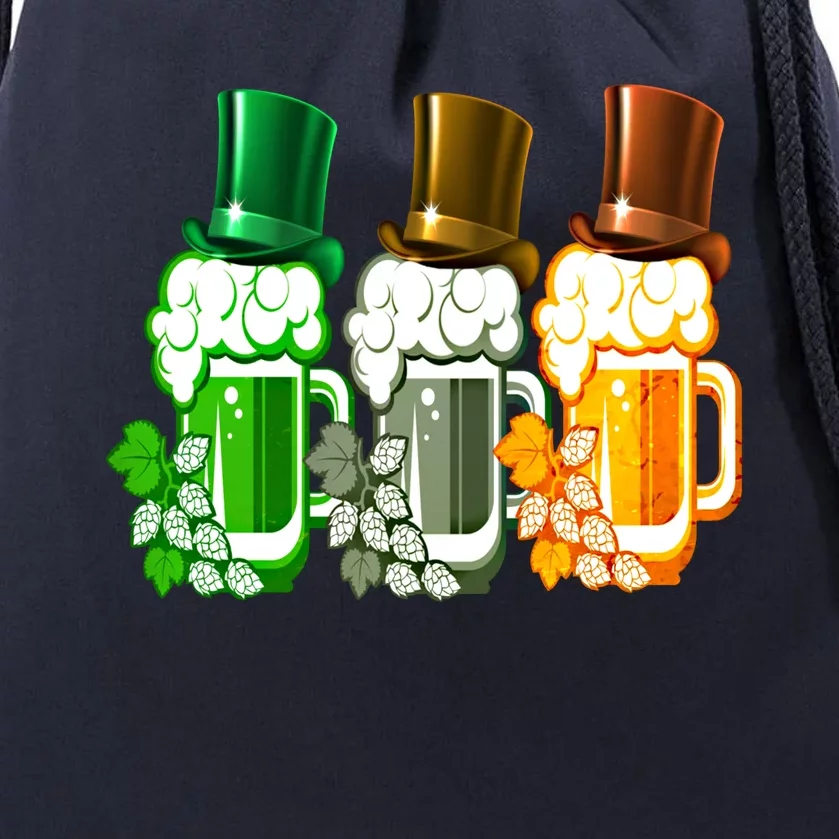 St Patrick's Irish Beer Ing Team Ireland Flag Clover Gift Drawstring Bag