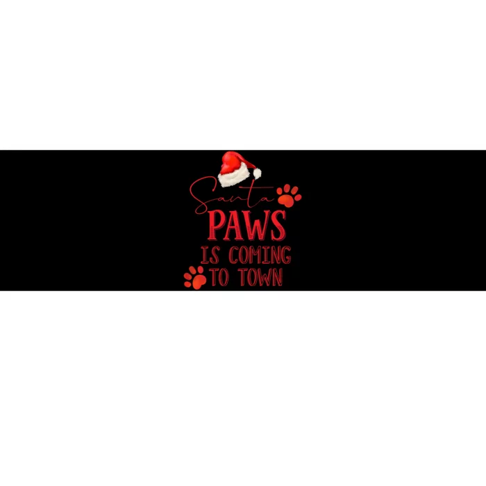 Santa Paws Is Coming To Town Christmas Bumper Sticker