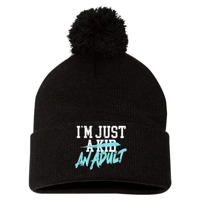 Simple Plan Im Just And Life Is A Nightmare Pom Pom 12in Knit Beanie